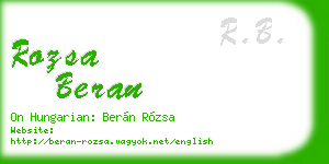 rozsa beran business card
