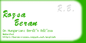 rozsa beran business card